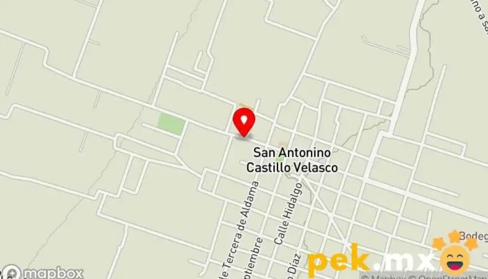 mapa de Municipio de San Antonino Castillo Velasco Oficina de administración municipal en San Antonino Castillo Velasco