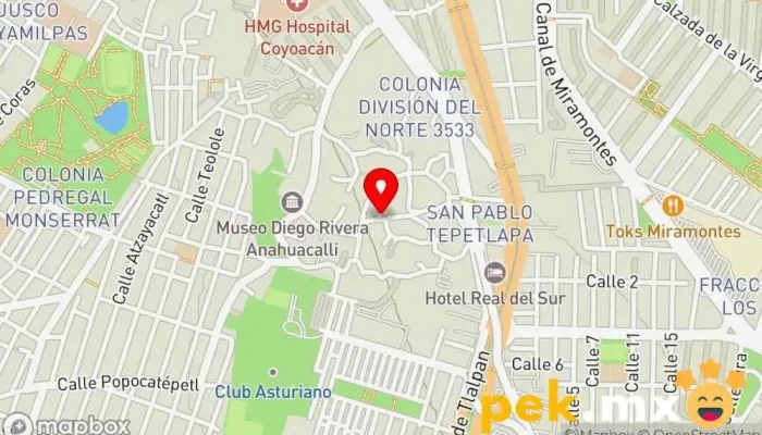 mapa de Plantas de Luz Energía Dond Sea Electricista en Coyoacán, Ciudad de México