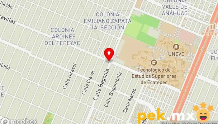 mapa de PLLM Contratista de aire acondicionado, Servicio de instalación eléctrica, Contratista general, Contratista mecánico, Proveedor de tuberías en Ecatepec de Morelos