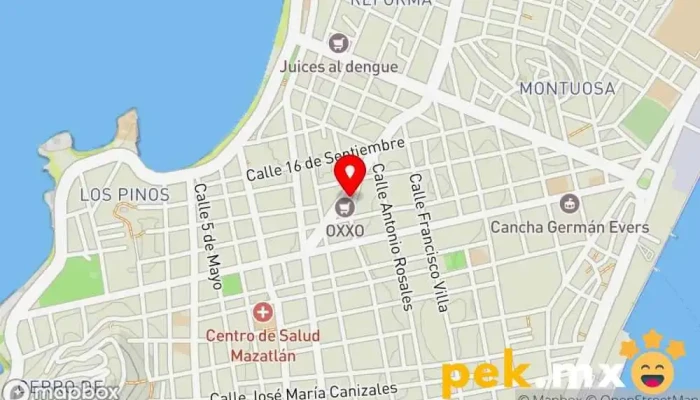 mapa de Plomelec Tienda de electricidad en Mazatlán