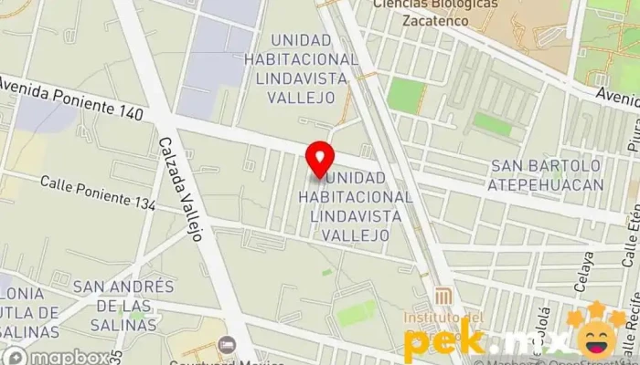 mapa de Plomería Aguilar Electricista, Fontanero en Gustavo A. Madero, Ciudad de México