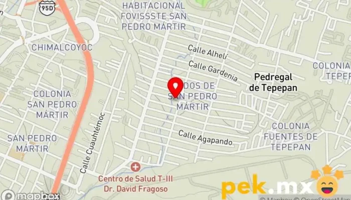 mapa de PLOMERIA, GAS y ELECTRICIDAD JUAN REYES Ayuda doméstica, Electricista, Pintor, Fontanero en Tlalpan, Ciudad de México