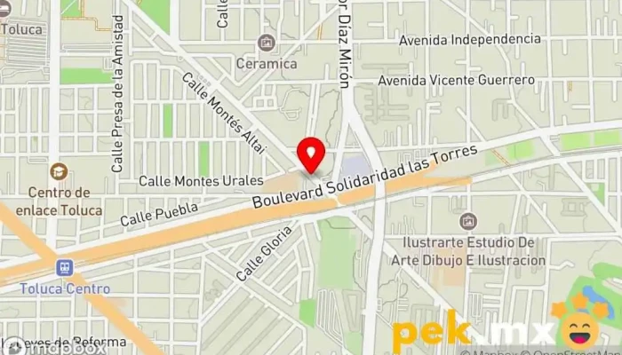 mapa de Plomería Gas Y Electricidad Martínez Fontanero en Toluca de Lerdo