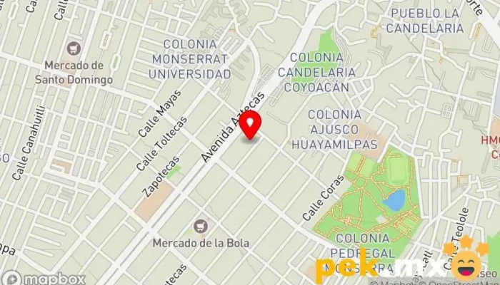 mapa de Plomeria OSIR Fontanero, Electricista en Coyoacán, Ciudad de México