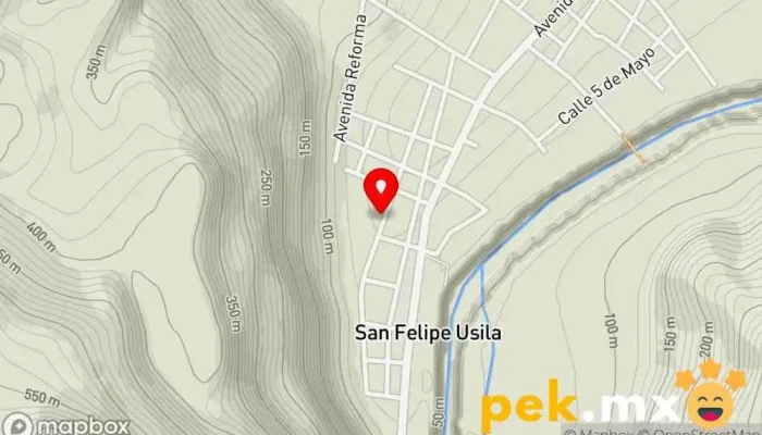 mapa de Plomería y Electricidad HENRY Tienda de herramientas en San Felipe Usila