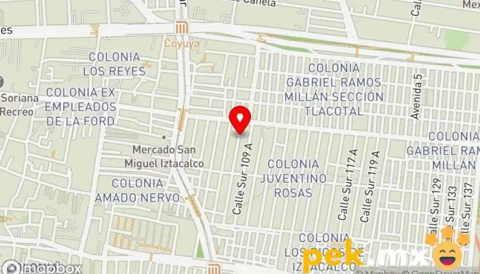 mapa de PLOMERIA y ELECTRICIDAD Electricista en Iztacalco, Ciudad de México