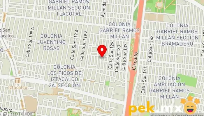 mapa de PLOMERIA Y ELECTRICIDAD Electricista en Iztacalco, Ciudad de México