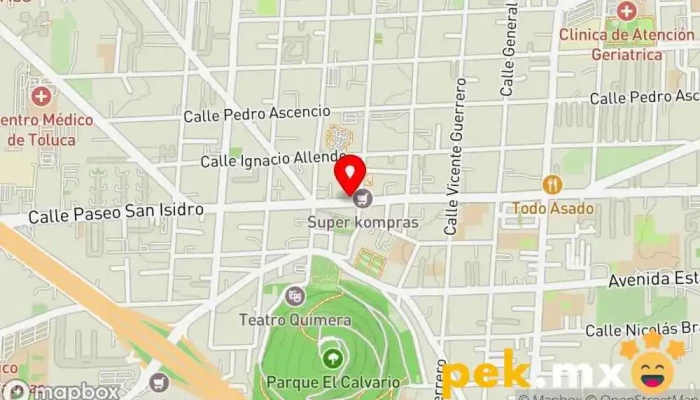 mapa de Plomeria y electricidad Lugar de interés histórico en Metepec