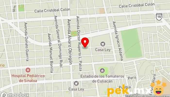 mapa de Plomeria y Electricidad RH Fontanero, Servicio de instalación eléctrica, Electricista, Tienda de artículos de fontanería en Culiacán Rosales