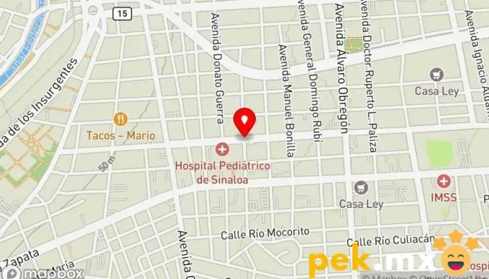 mapa de Plomería y Electricidad Ruiz Electricista en Culiacán Rosales