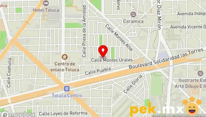 mapa de Plomero Toluca Fontanero, Contratista de aire acondicionado, Contratista, Electricista, Contratista de fuentes, Contratista general, Persona de mantenimiento, Pintor, Contratista de piscinas en Toluca de Lerdo