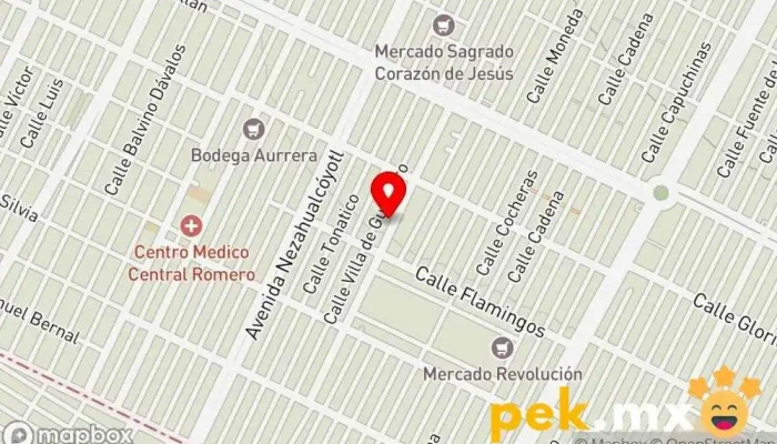 mapa de POTENCIA Y VOLTAJE SA DE CV Compañía eléctrica, Electricista en Cdad. Nezahualcóyotl