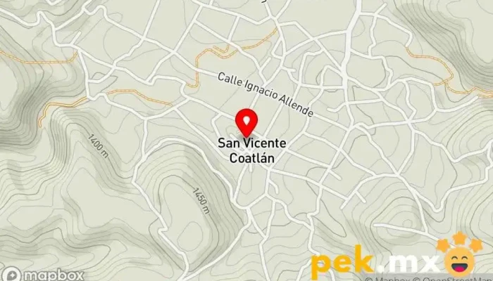 mapa de Presidencia Municipal de San Vicente Coatlán Oficina de gobierno local en San Vicente Coatlán