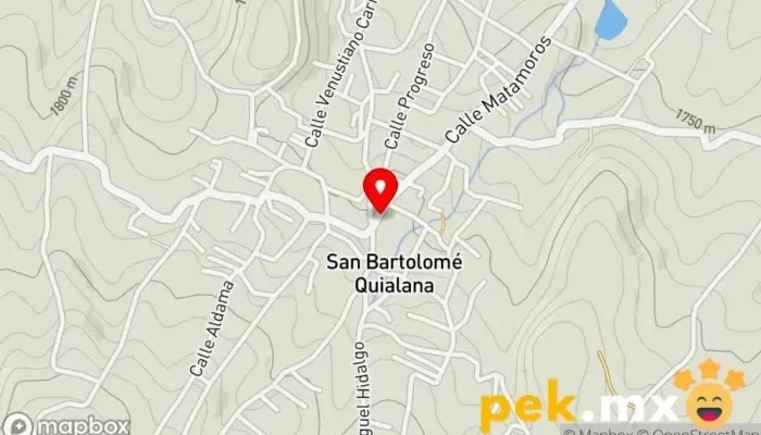mapa de Presidencia Municipal San Bartolomé Quialana. Oficina de administración municipal en San Bartolomé Quialana