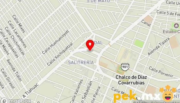 mapa de Proyectos Eléctricos y Logística Lufra Electricista en Chalco de Díaz Covarrubias