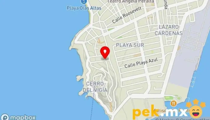 mapa de Rebombeo Cerro del Vigia Compañía suministradora de agua en Mazatlán