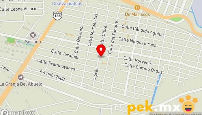 mapa de Recargas pilar Electricista en Coatzacoalcos