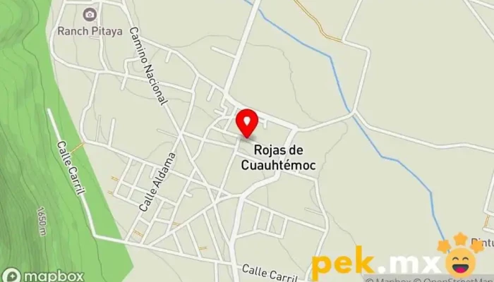 mapa de Rojas de Cuauhtémoc  en Rojas de Cuauhtémoc