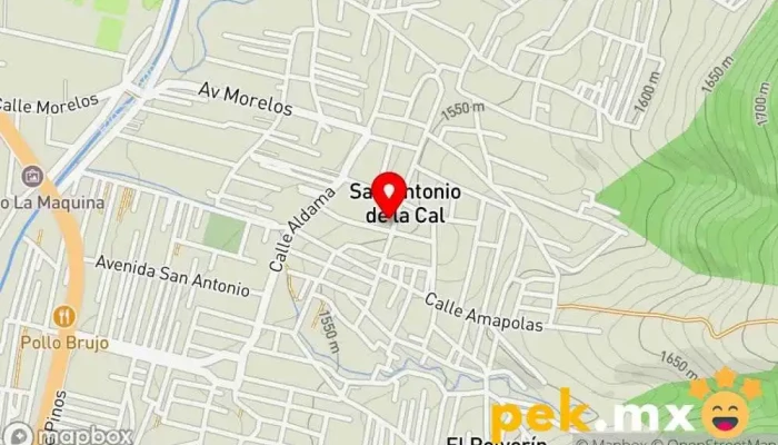 mapa de San Antonio de la Compañía suministradora de agua en San Antonio de la Cal