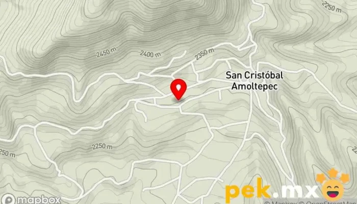 mapa de San Cristóbal Amoltepec  en San Cristóbal Amoltepec