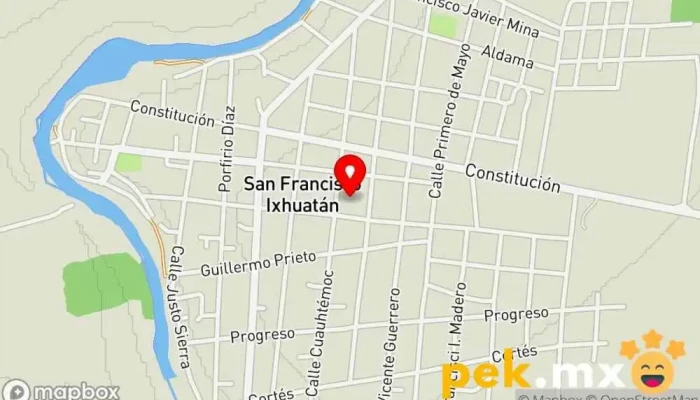 mapa de San Francisco Ixhuatán  en Oaxaca