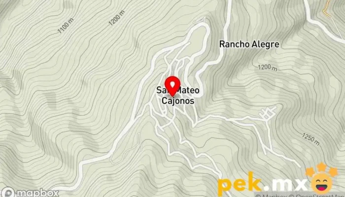 mapa de San Mateo Cajonos  en Oaxaca