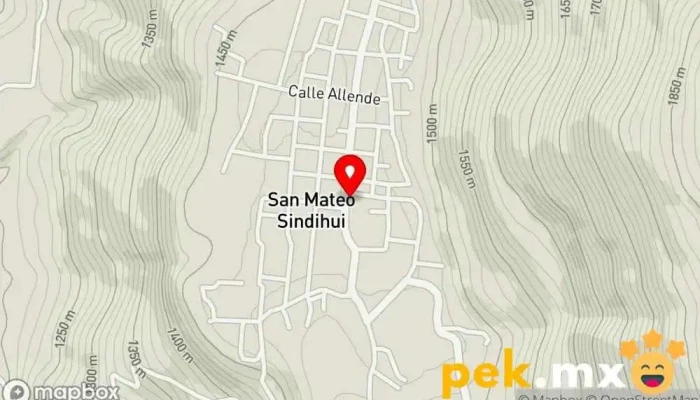 mapa de San Mateo Sindihui  en San Mateo Sindihui