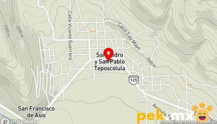 mapa de San Pedro y San Pablo Teposcolula  en San Pedro y San Pablo Teposcolula