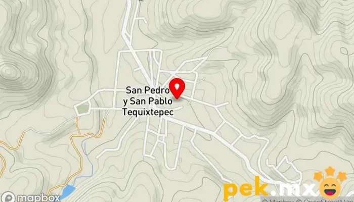 mapa de San Pedro y San Pablo Tequixtepec  en Oaxaca