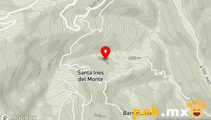 mapa de Santa Inés del Monte  en Oaxaca