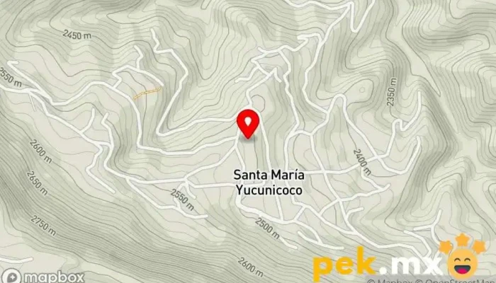 mapa de Santa María Yucunicoco  en Santa María Yucunicoco