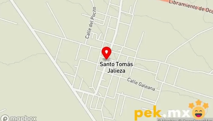 mapa de Santo Tomás Jalieza  en Oaxaca