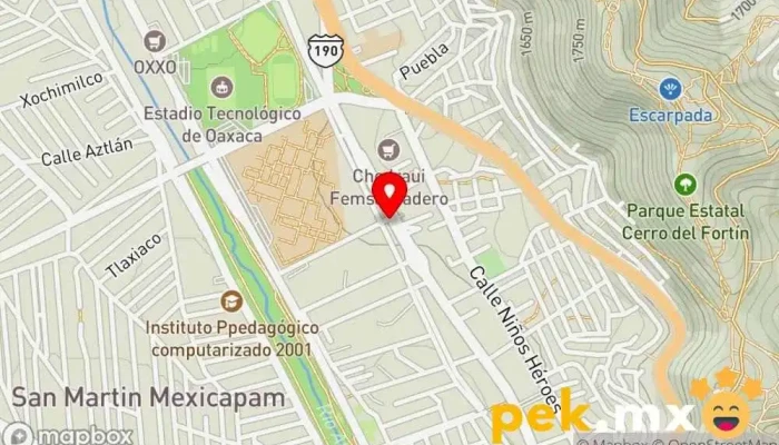mapa de SAPAO Rebombeo carcamo tecnologico Compañía suministradora de agua en Oaxaca de Juárez