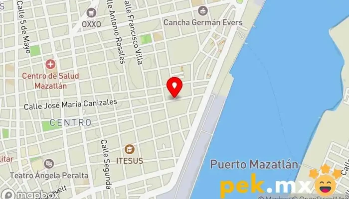 mapa de S.E. Mazatlán Centro Compañía eléctrica en Mazatlán