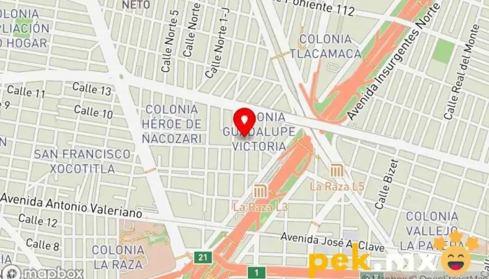 mapa de SEINES Servicio de instalación eléctrica en Gustavo A. Madero, Ciudad de México