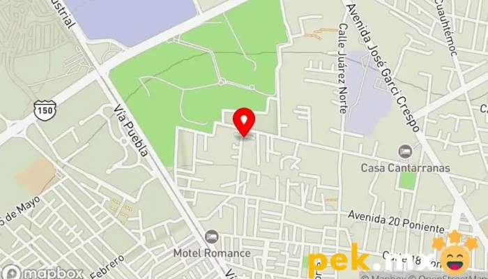 mapa de SEIR Servicios Electromecánicos Industriales y Residenciales Servicio de instalación eléctrica en Tehuacán