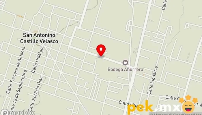 mapa de Servicio Acuario Taller de automóviles en San Antonino Castillo Velasco