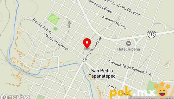mapa de Servicio eléctrico automotriz San Pedro Taller de reparación de automóviles en San Pedro Tapanatepec