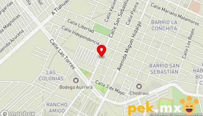 mapa de Servicio Eléctrico El Güero Servicio de reparación de sistemas eléctricos para automóviles en México