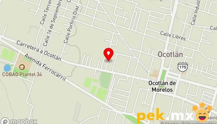mapa de Servicio eléctrico hidalgo Taller de reparación de motores eléctricos en Ocotlán de Morelos