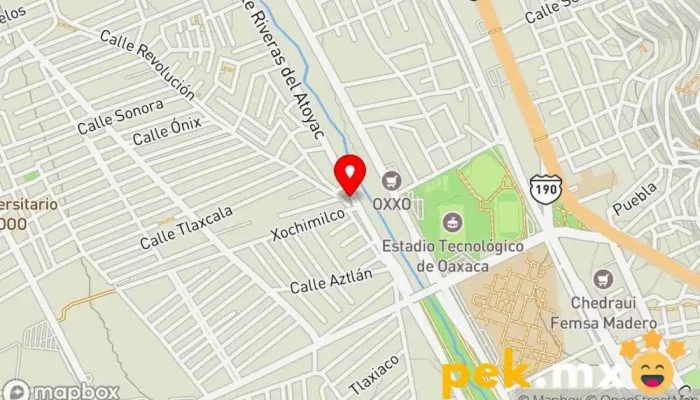 mapa de SERVICIO ELECTRICO Taller de reparación de automóviles en San Jacinto Amilpas
