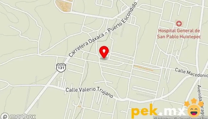 mapa de Servicio Eléctrico Taller de reparación de automóviles en San Pablo Huixtepec