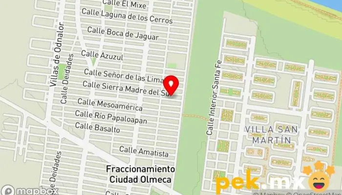 mapa de Servicio eléctrico residencial Electricista en Fraccionamiento Cdad. Olmeca