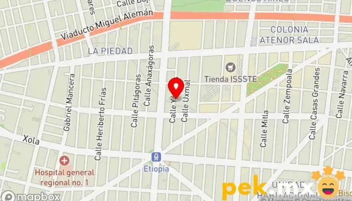 mapa de Servicio Martínez Electricista, Herrero, Servicio de reparación de neveras en Benito Juárez, Ciudad de México
