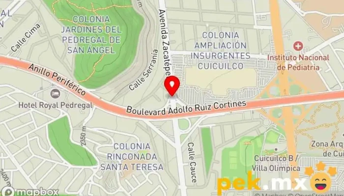 mapa de Servicio Perisur Plomeria Gas Y Electricidad Electricista en Ciudad de México