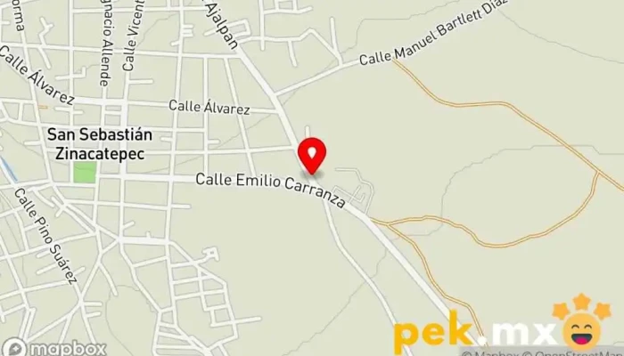 mapa de Servicio técnico en electricidad automotriz JUQUILA Taller de automóviles en San Sebastián Zinacatepec