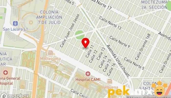 mapa de Servicios de electricidad el toques Servicio de instalación eléctrica en Venustiano Carranza, Ciudad de México