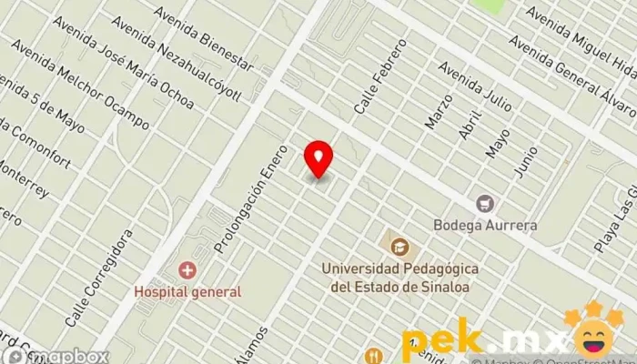 mapa de ServiClimas Contratista de aire acondicionado, Servicio de reparación de aire acondicionado, Electricista, Servicio de impermeabilización, Fontanero en Los Mochis