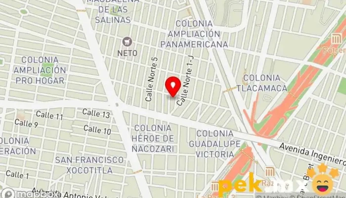 mapa de SERVICONTRERAS Electricista en Gustavo A. Madero, Ciudad de México