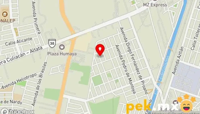 mapa de SIEC. Servicios de Ingeniería Eléctrica y Construcción Empresa constructora en Culiacán Rosales